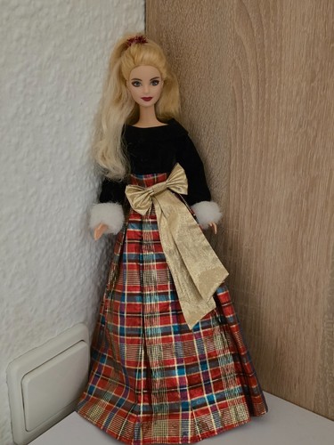 Barbie puppe wiehnachtskleid - barbie,
