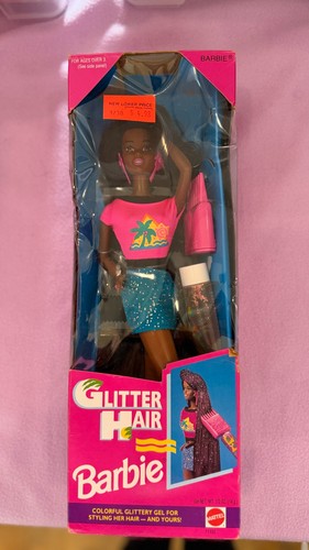 Barbie glitter hair - glitter, hair,