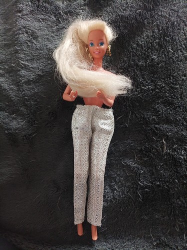 Barbie kleidung hose silber - kleidung,,